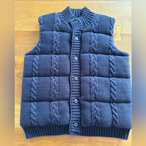 Janie and Jack Cotton Puffy Sweater Vest Knit Boys 5-6